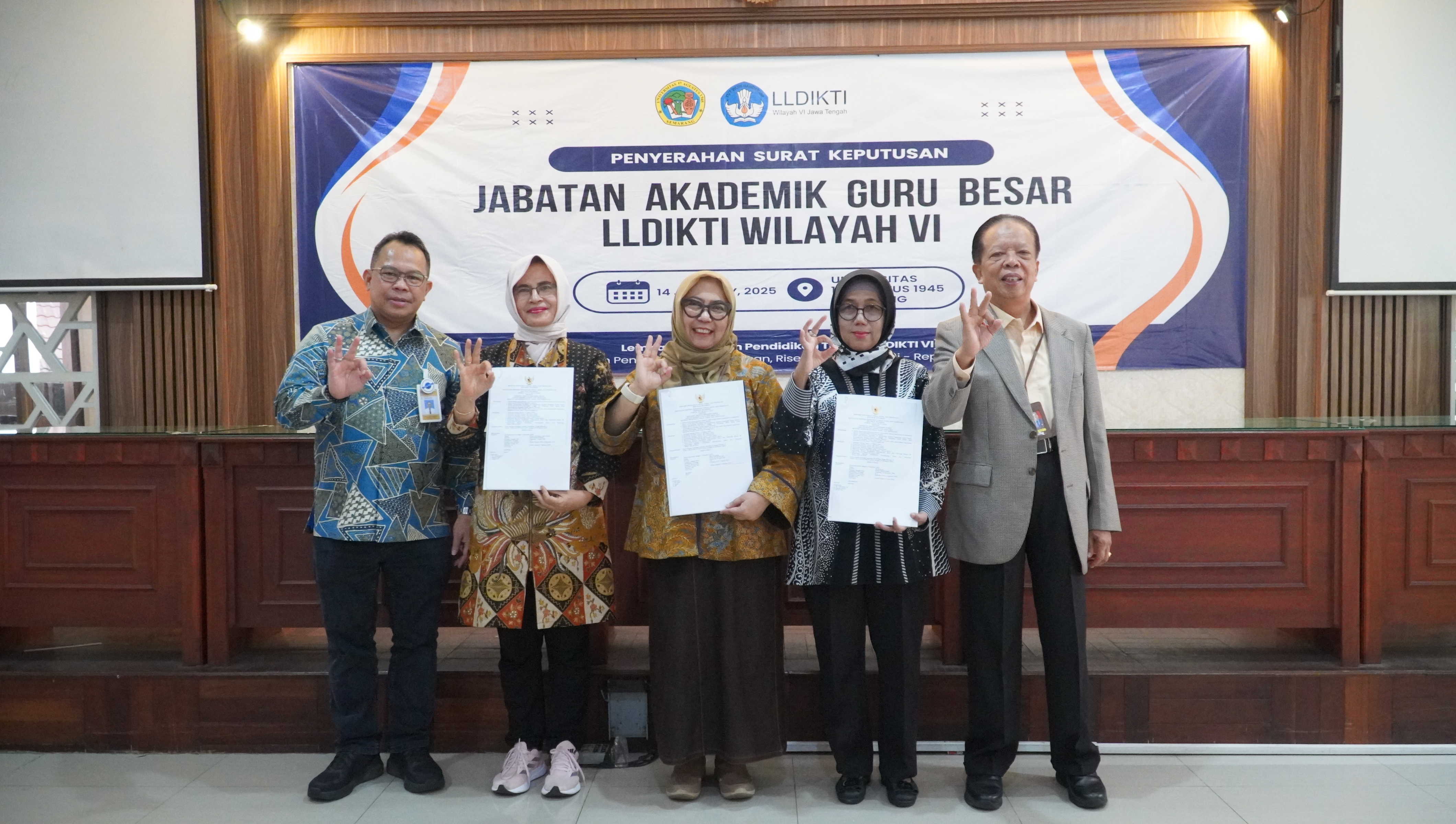 UNTAG Tambah Tiga Guru Besar Lagi, Total Kini Miliki 19 Profesor