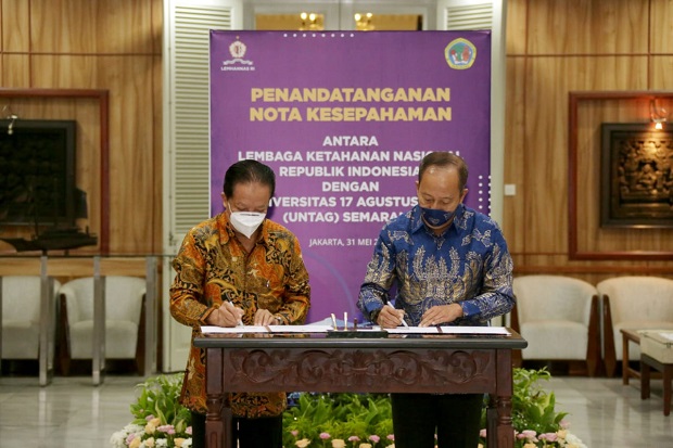 Lemhanas-Untag Sepakat Tingkatkan Kualitas SDM melalui Nilai-nilai Kebangsaan