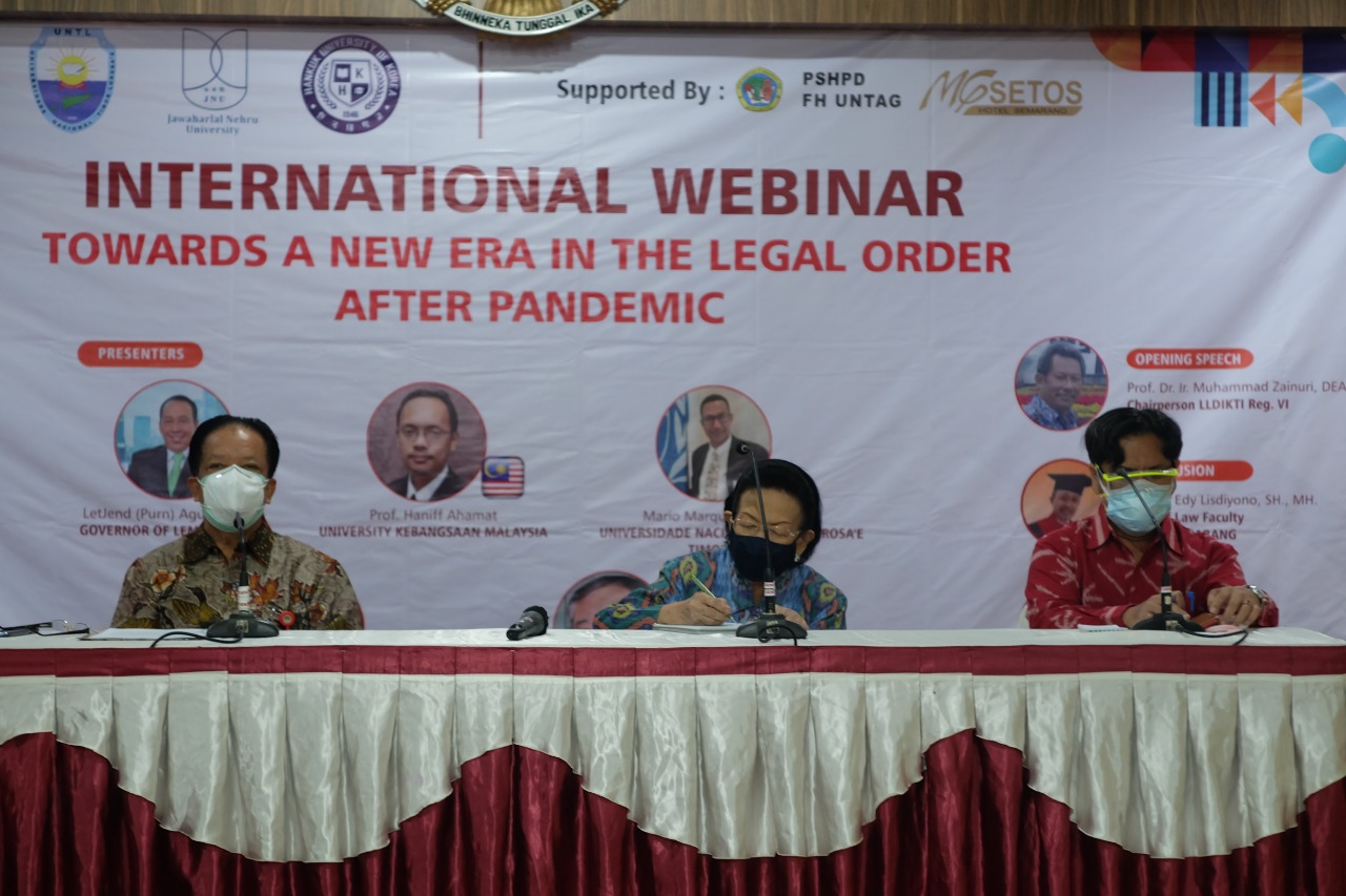 Untag Gelar Webinar Tatanan Baru Dalam Dunia Hukum.